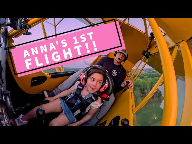 Anna's First Flight!. She went from Terrified to In love in just a few minutes.