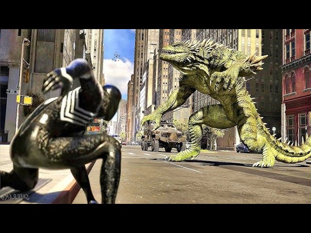 Marvel's Spider-Man 2 | Black Suit Spider-Man Vs. Lizard FULL CINEMATIC FIGHT | 4K60 HDR