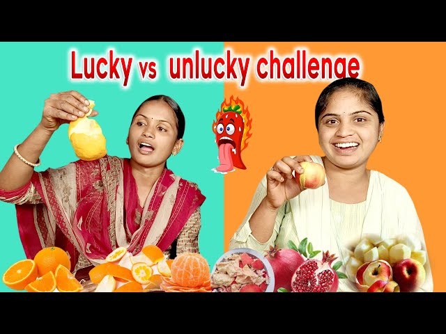 who is Lucky? Fruit outer vs center challenge | Funny game challenge | Mana Telugu village