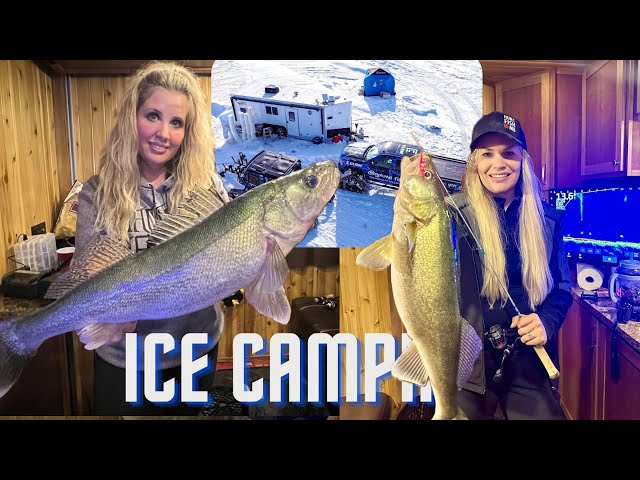 Ice Fishing Walleye in Luxury | Ice Camping