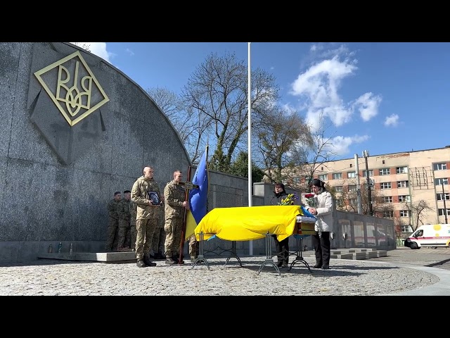 Funeral for a Ukrainian soldier in Lviv