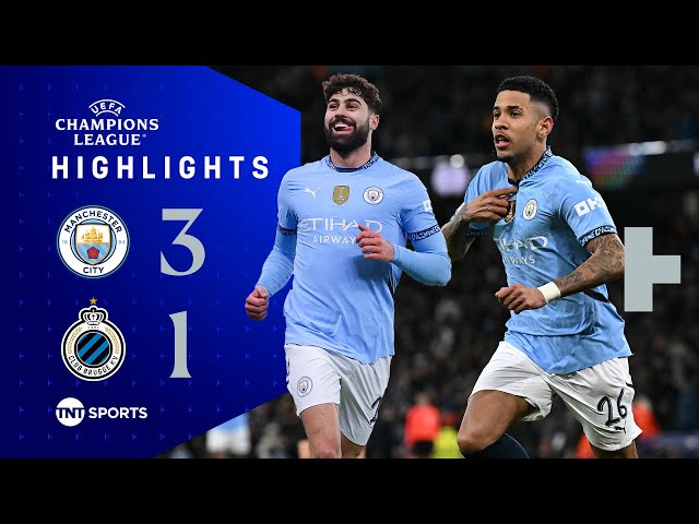 Man City Qualify For #UCL Play-Offs 😅 | Man City 3-1 Club Brugge | UEFA Champions League Highlights