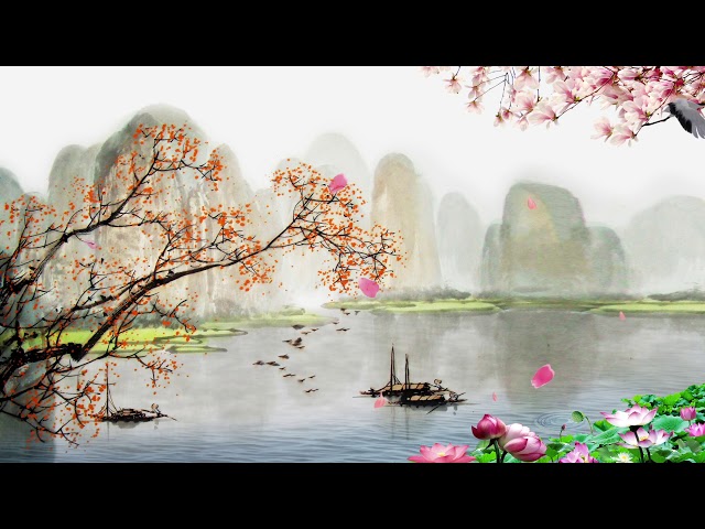 Chinese style landscape dynamic background video - LED Background 4K