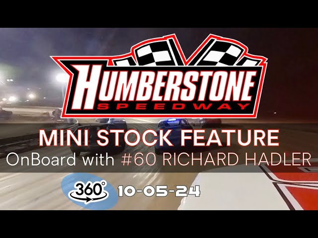 🏁 Humberstone Speedway 10-05-24 INSTA360 CAMERA MINI STOCK FEATURE RACE - OnBoard 60 Richard Hadler