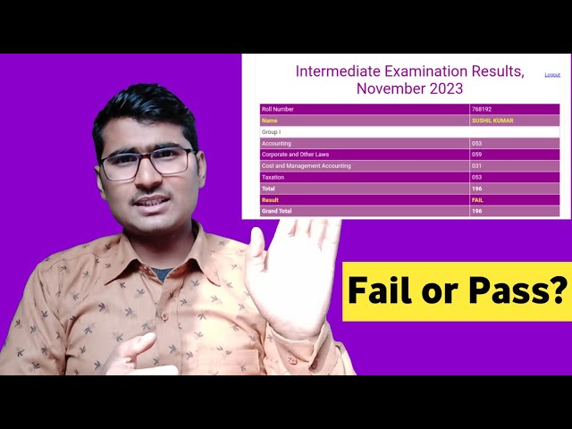 My CA Intermediate Results Nov 23 Fail or Pass ?