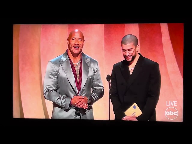 Dwayne The Rock Johnson and Bad Bunny at The Oscars 2024