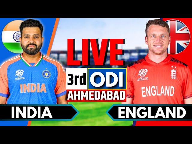 India vs England, 3rd ODI | Live Cricket Match Today | IND vs ENG Live Match Today | ENGLAND BATTING