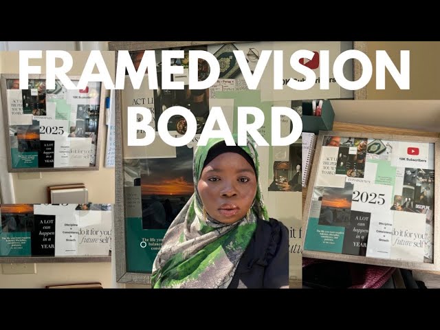 HOW TO MAKE A FRAMED VISION BOARD | lets prepare for 2025 | MAKE A VISION BOARD TO ACTUALLY WORKS