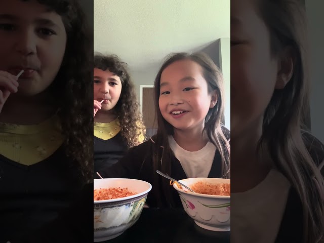 Spicy noodle challenge 😣