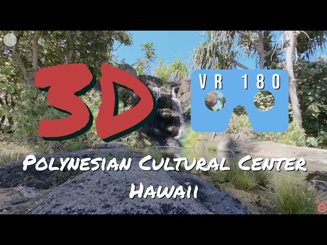 VR 180 Hawaiian Waterfall Polynesian Cultural Center Laie Hawaii - Great for Oculus