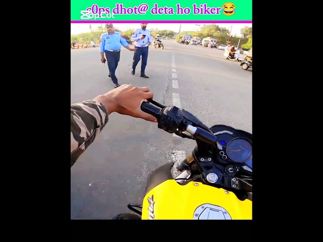 Biker Vs c0ps 😜 #bike #viralvideo #rider #shorts #farhadvlogff #shortvideo