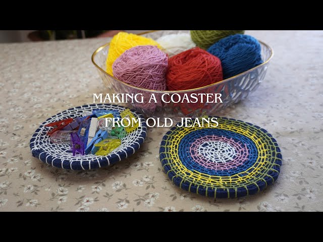 Making a coaster that can be shaped into a tray from old jeans | Yuu Pham