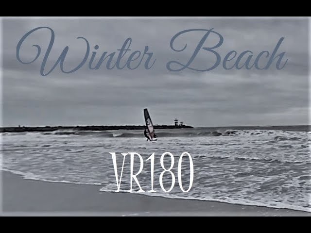 VR180 Busy day at the beach at Scheveningen - Winter edition