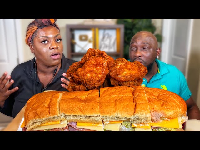 NO ONE CAN CONDEMN YOU! | HUGE SUBSANDWICH | NANAS FRIED CHICKEN!|MUKBANG EATING SHOW!