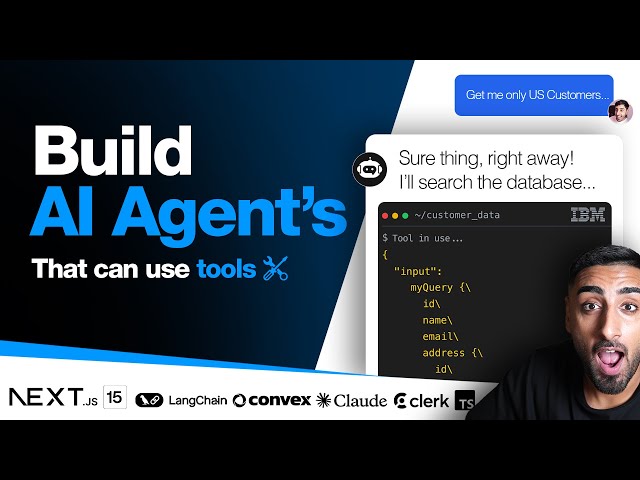 🔴 Let's build an AI Agent that can use Tools in NEXT.JS 15! (LangChain, Clerk, Convex, TS, IBM)