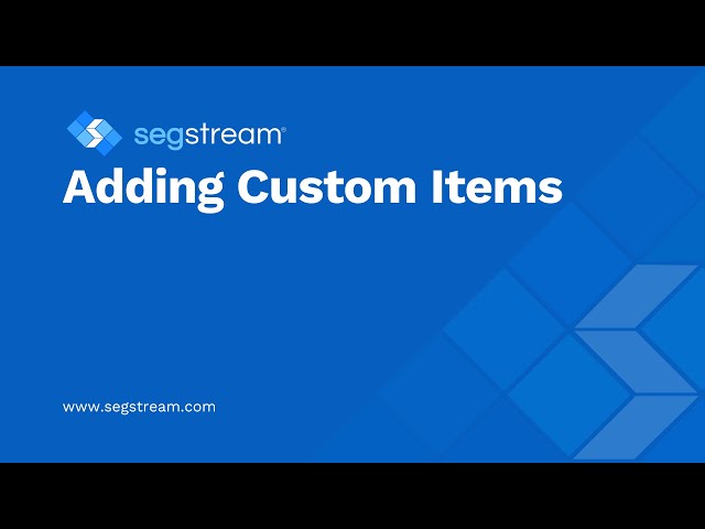 Adding Custom Items