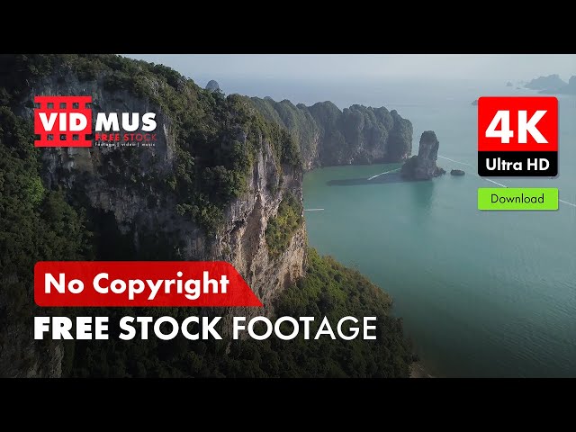 4K Thailand Mountains, Rocks, Drone Video | No Copyright | Free Stock Footage