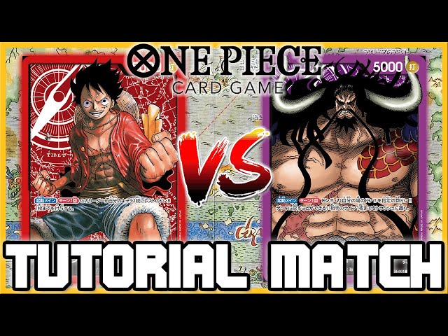 How to Play ONE PIECE TCG!! | Straw Hats VS Animal Kingdom Pirates Starter Decks Tutorial Match!!