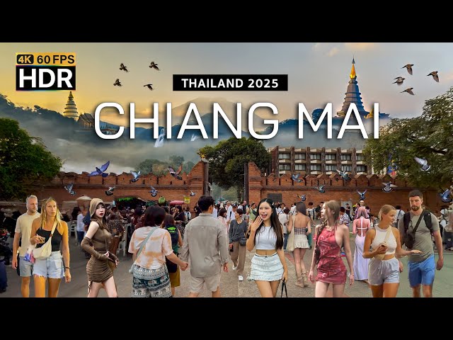 🇹🇭 4K HDR | Walking Chiang Mai Thailand 2025 - The World's Most Beautiful Place - With Captions