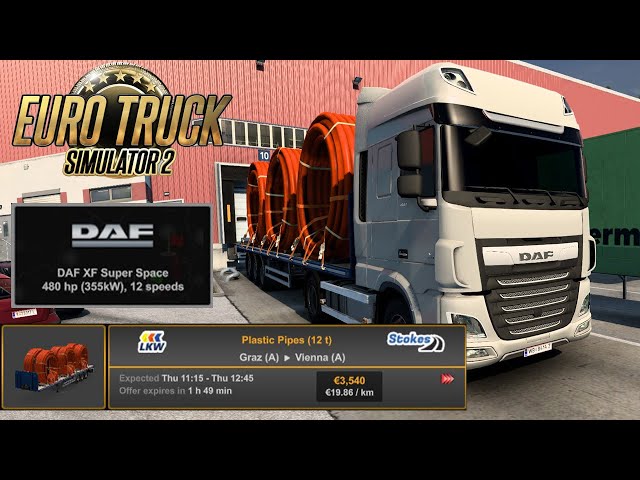 ULTRA WIDE POV. DAF & Plastic Pipes ETS2(2022) ProMods 2 62