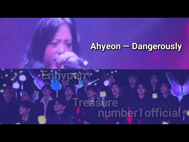 Enhypen and Treasure reactions to Ahyeon — Dangerously