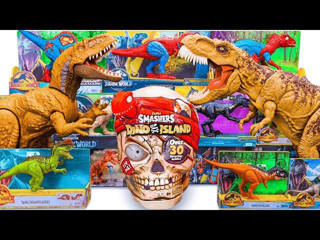 Jurassic World Unboxing Review Dino Collection T-rex Triceratops Brachiosaurus Ankylosaurus ASMR