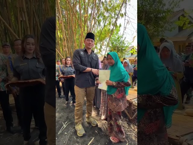 MENTERI ATR/KEPALA BPN MENYERAHKAN LANGSUNG SERTIPIKAT TANAH DI KABUPATEN PASURUAN