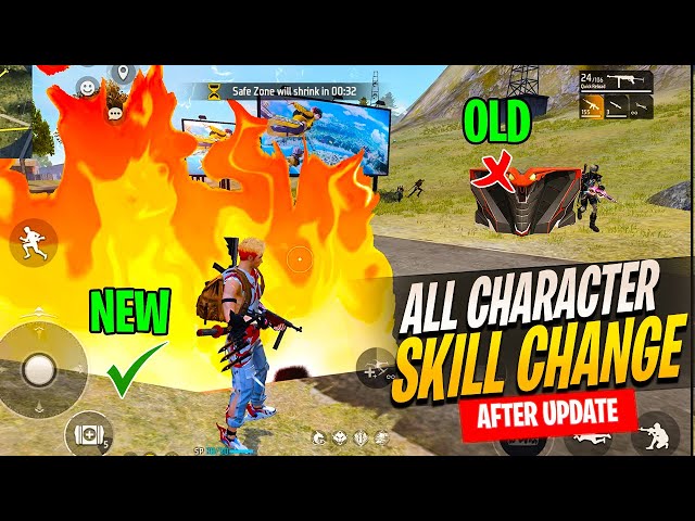 [ OLD vs NEW ] CHARACTER SKILL CHANGE IN FREE FIRE AFTER UPDATE BEST CHARACTER SKILL😱 FF NEW UPDATE