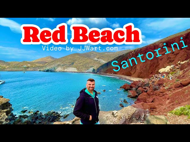 RED BEACH Hiking in SANTORINI by JJWart.com #travelvideo