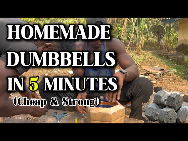 Homemade Dumbbells in 5 Minutes! (Cheap & Strong)