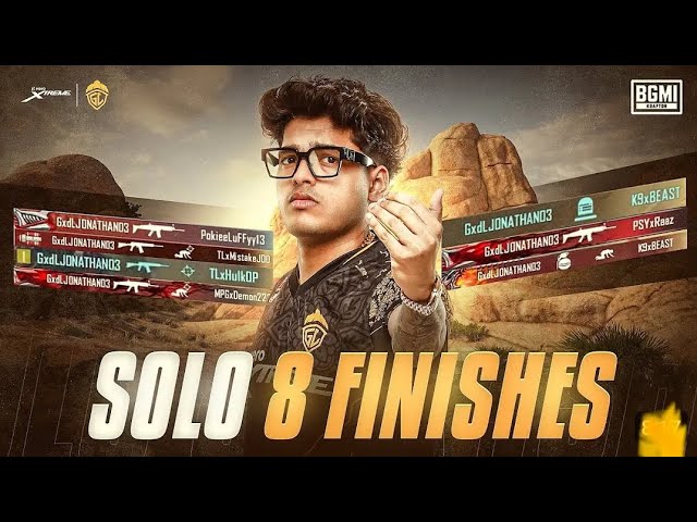 SOLO 8 KILLS DOMINATION | JONATHAN IS BACK | BGMI