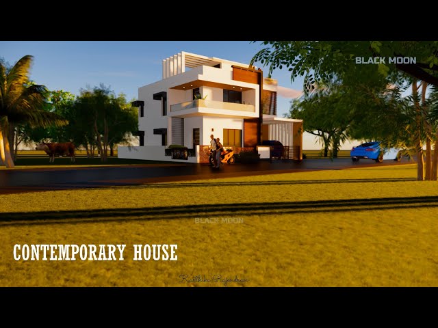 3d walkthrough - Modern house | contemporary house walkthrough  | blackmoon