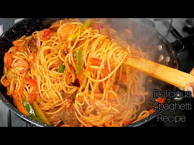 How to Prepare Delicious Spaghetti, Very Quick and Simple 😋 Stir_fry Spaghetti Recipe!