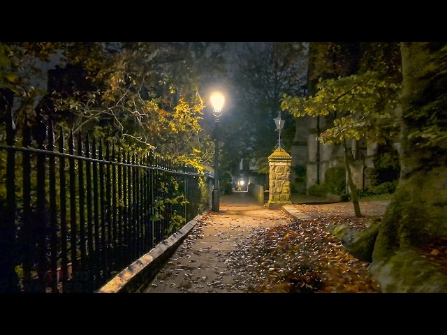 Old Hampstead Village 🍁 London Autumn Dawn Walk 🍂 Alleys & Graveyards 🪦 4K HDR