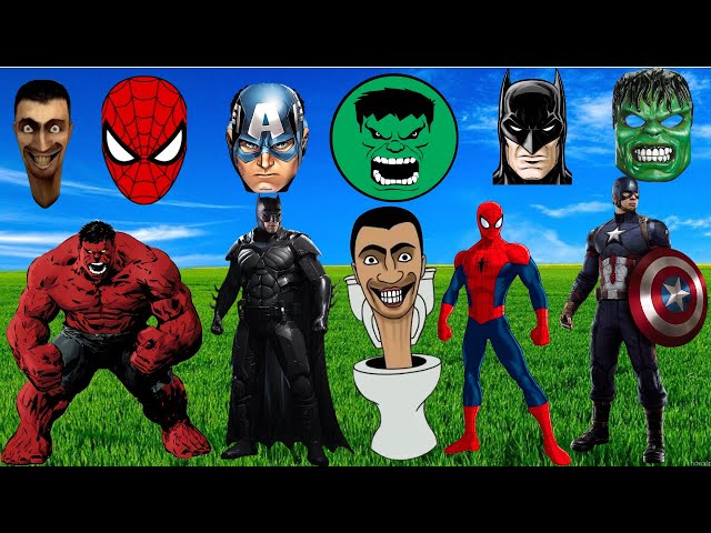 TEBAK GAMBAR TOP SUPERHERO | Part -1 | AVENGERS, BAT MAN, SPIDER MAN, HULK, SKIBIDI, CAPTAIN AMERICA