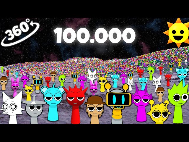 Incredibox Sprunki, but 100.000  Sprunki's | 360 VR Animation