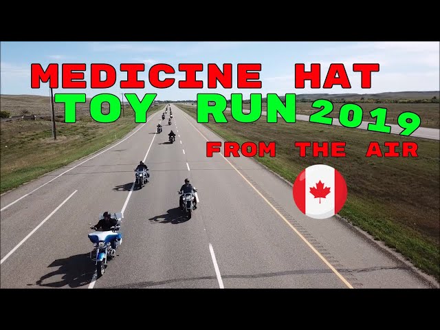 Medicine Hat Toy Run 2019 from the Air