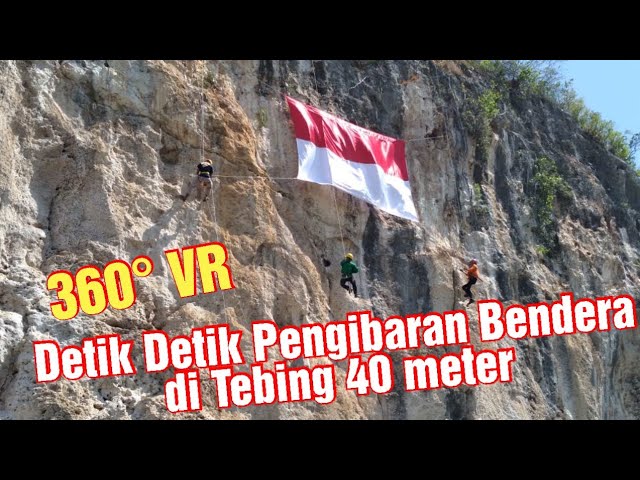 Upacara Pengibaran Merah Putih di Tebing 40 meter || HUT RI Ke-76 Tuban