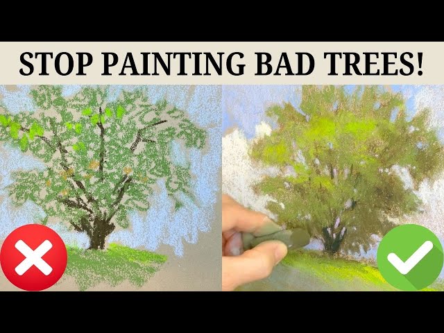 Tired of Painting Bad Trees? Learn my 7 EASY Steps for More Artistic Trees!