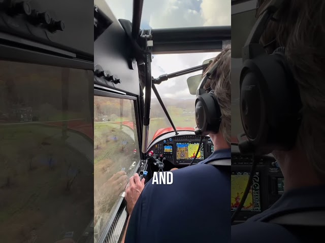 Bumpy approach into a mountain airstrip in the Carbon Cub! ⛰️ #flying #pilot #airplane