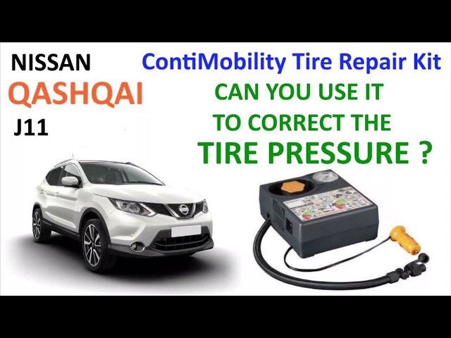 Nissan Qashqai J11: Inflate the tires with the Tire Repair Kit