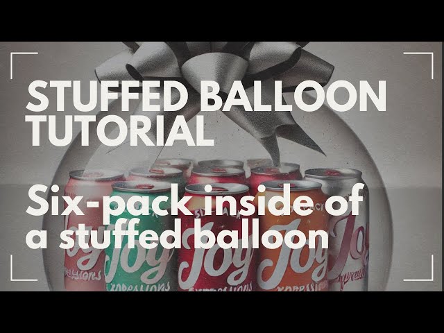 DIY- Stuffed Balloon Tutorial- How to Secure a 6-Pack Inside of a Balloon! Perfect Unique Gift Idea