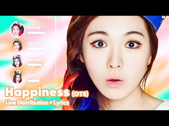 Red Velvet - Happiness (OT5) (Line Distribution + Lyrics Karaoke) PATREON REQUESTED