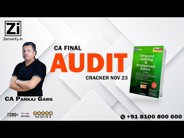 CA Final Audit Cracker (Nov 23) By CA Pankaj Garg