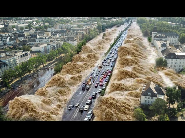 2 minutes ago in Switzerland! Historic flooding in Zermatt, everyone was shocked