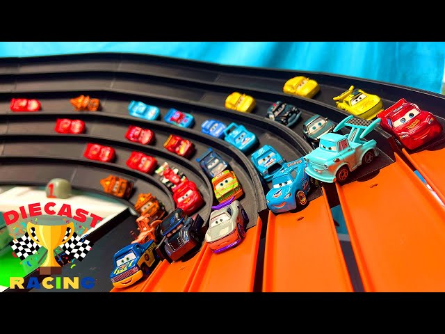 Disney Cars Mini Racers super six lane track tournament The Final part 3