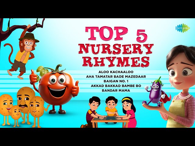 Top 5 Nursery Rhymes | Hindi Rhymes | Kids Songs | Hindi Rhymes for Children | Aloo Kachaaloo