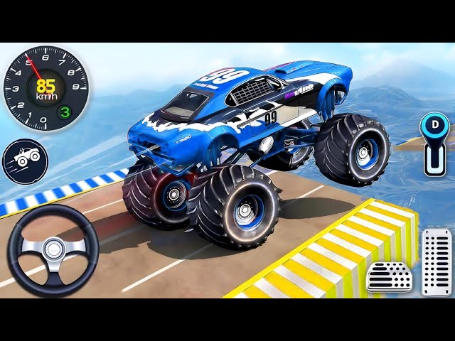 🔥Monster Truck Mega Ramp Racing 3D 🚛 Extreme Stunts | Android Gameplay