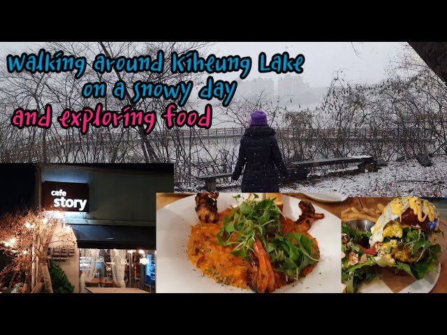 Walking around Kiheung lake and exploring food