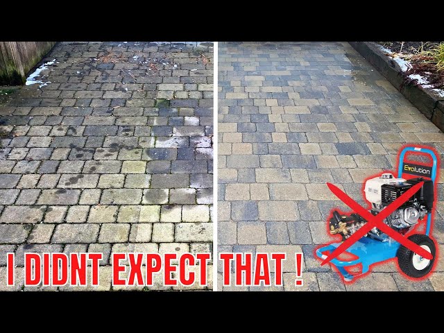 CRAZY Patio Cleaning Results WITHOUT Using A Pressure Washer